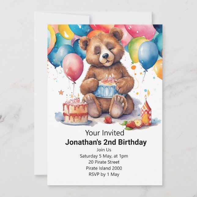 birthday parties for kids invitation (Front)