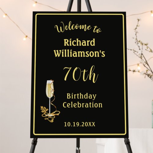 BIRTHDAY PARTY 70TH (ANY AGE) WELCOME FOAM BOARD
