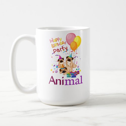 Birthday Party Animal Coffee Mug _ Perfect Gift 