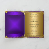 Birthday Party Announcement Purple (Inside)