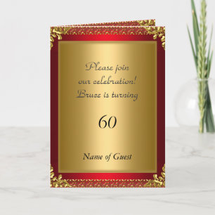 Birthday Party Announcement Royal Red