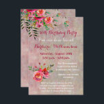 Birthday Party Any Age Watercolor Flowers Invitation<br><div class="desc">Beautiful birthday party invitation card for a special friend; lovely to look out with watercolor flowers and a soft textured background. Gentle, colorful and cheerful -- it will be much appreciated. Much to personalize on this invitation and it will be appropriate for any age with a simple change of text....</div>