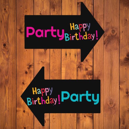 Birthday Party Arrow Sign