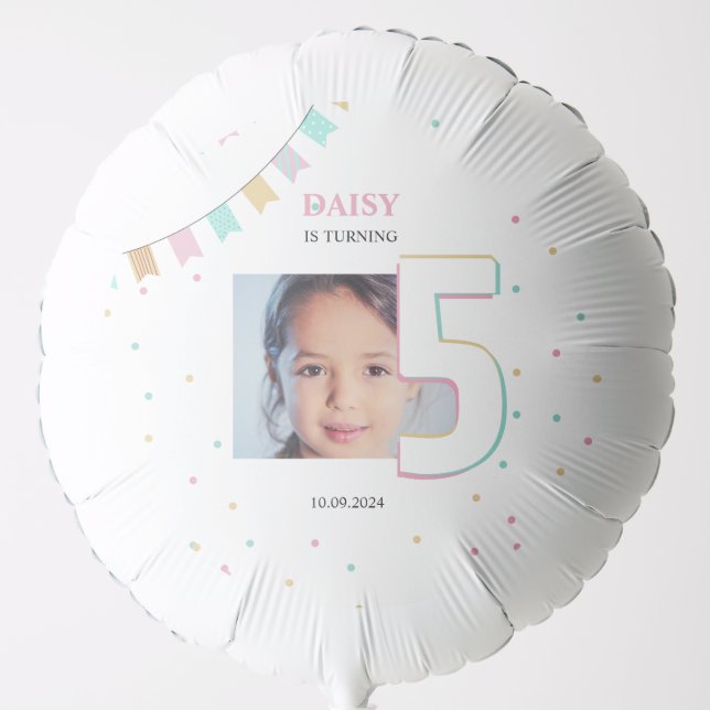 Birthday Party Balloon | Custom Year Number (Front)
