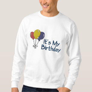 Birthday Party Balloons Embroidery Pattern Embroidered Sweatshirt