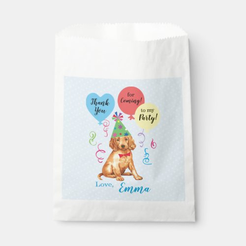 Birthday Party Balloons Irish Setter Favor Bag