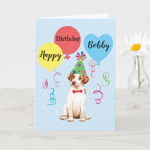Birthday Party Balloons Pointer Card