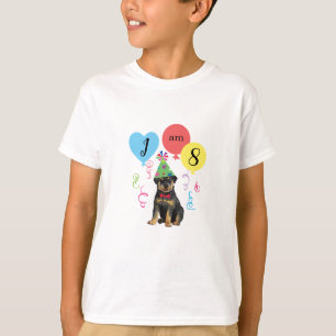 Birthday Party Balloons Rottweiler T-Shirt
