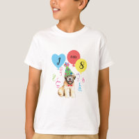Birthday Party Balloons Wheaten Terrier T-Shirt