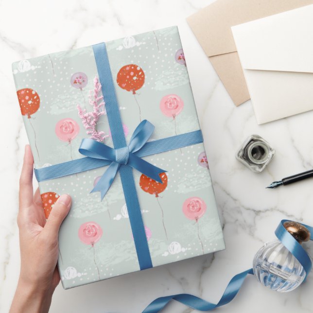 Birthday Party Balloons Wrapping Paper (Gifting)