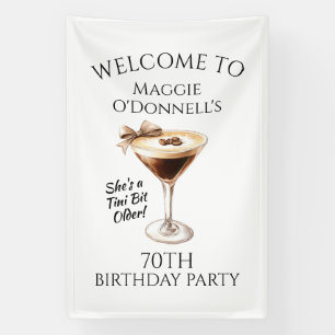 Birthday Party Banner 70th Espresso Martini