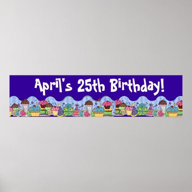 Birthday Party Banner Poster (Front)