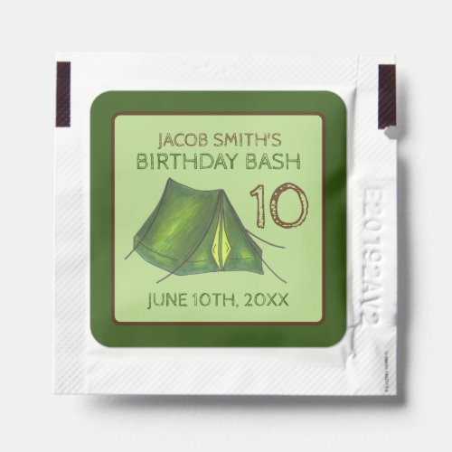 Birthday Party Bash Camp Tent Sleepover Camping Hand Sanitizer Packet