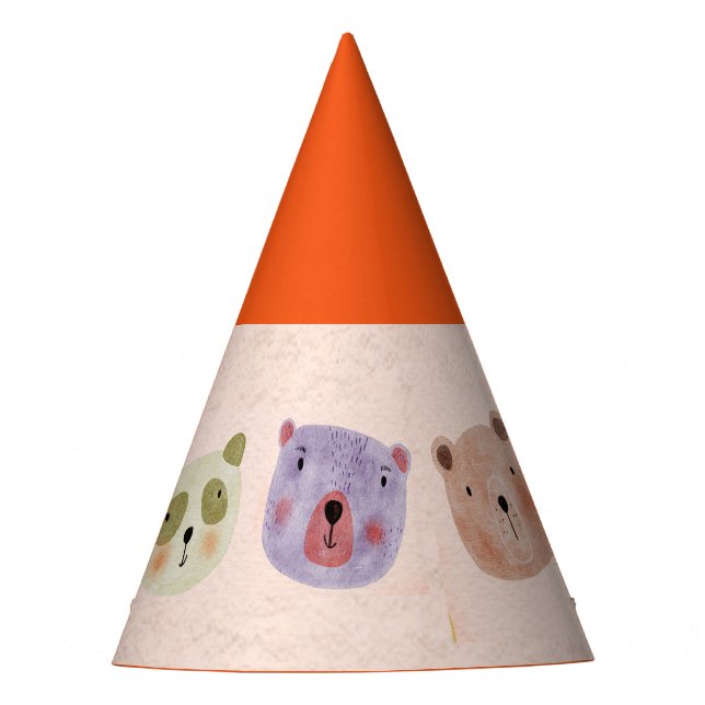 Birthday Party Bears  Party Hat (Front)