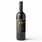Birthday party black gold stars glam modern