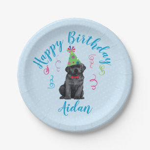 Birthday Party Black Lab Paper Plates