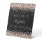 Birthday party black rose gold welcome