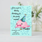 Birthday Party Blobfish Invitation (Standing Front)