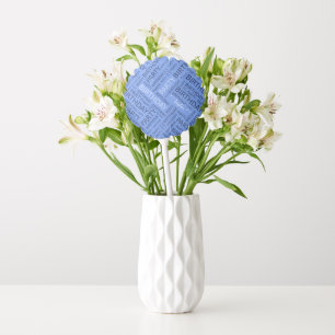 Birthday party blue typography name balloon