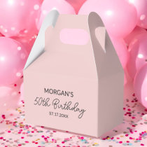 Birthday Party Blush Pink Thank You Name Favor Boxes