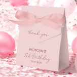 Birthday Party Blush Pink Thank You Name Favor Boxes<br><div class="desc">Express your gratitude with elegance using our Birthday Party Blush Pink Thank You Name Favor Boxes! These charming boxes feature a soft blush pink color and a personalized thank you message, making them perfect for adding a special touch to your celebration. Ideal for packaging small gifts or treats, they are...</div>