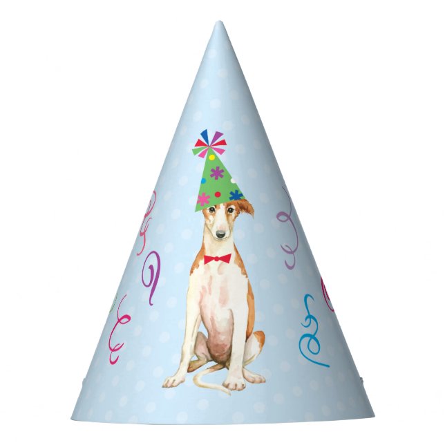 Birthday Party Borzoi Hat (Front)
