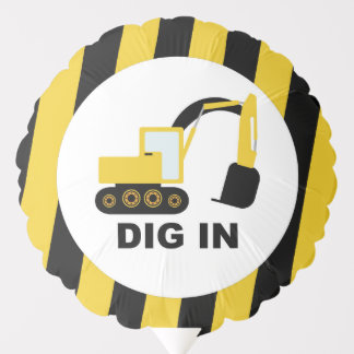 Birthday Party Builders and excavators Balloon