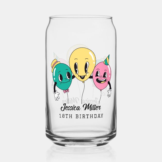 BIRTHDAY Party Can Glass (Front)