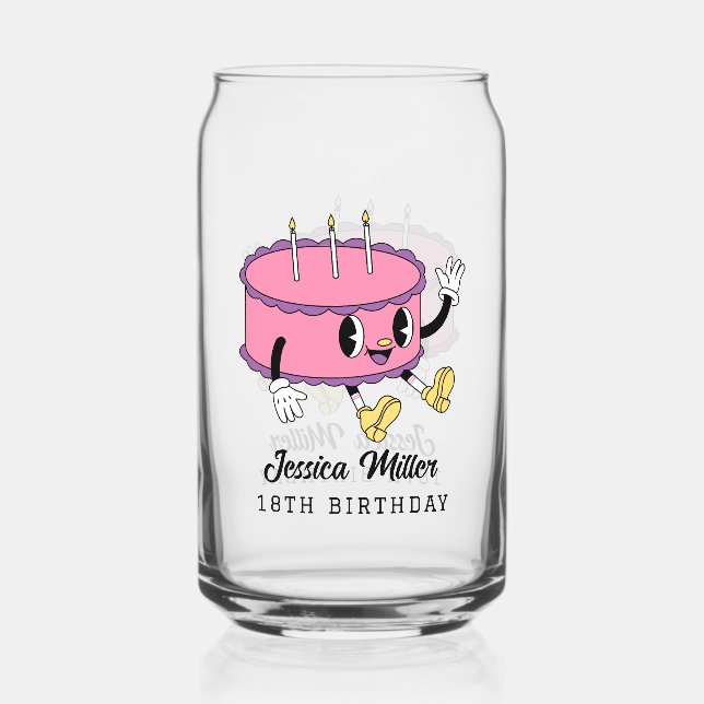 BIRTHDAY Party Can Glass (Front)