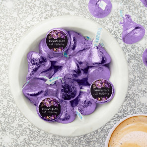 Birthday party candy favors purple peonies