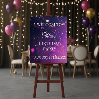 “Birthday Party Card – Personalized Fun Design Foam Board