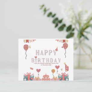 Birthday Party Celebration Design Postcard