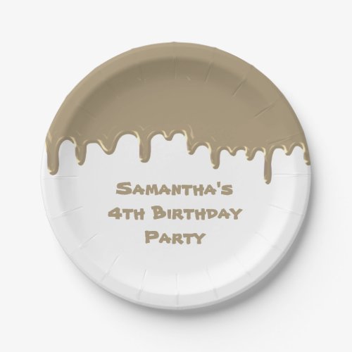 Birthday Party Child Green Fun Slime Drips Paper P Paper Plates