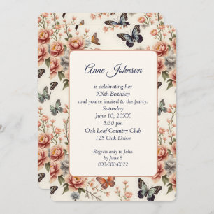 Birthday Party Chinoiserie Nature's Harmony Invitation