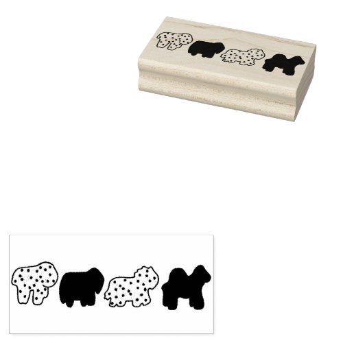 Birthday Party Circus Carnival Zoo Animal Cookies Rubber Stamp