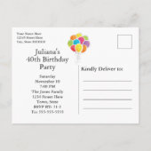 Birthday Party Colorful Balloons Save the Date Announcement Postcard ...