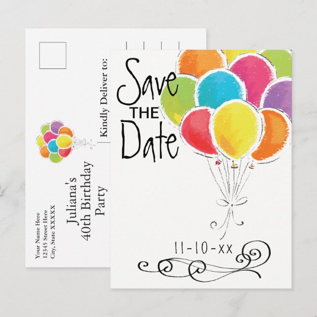 save the date template birthday