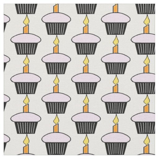 Birthday Party Cupcake Themed Fabric