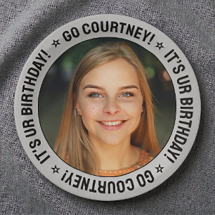 Birthday Party Custom Photo and Text Decorative Paper Plates