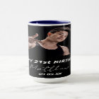 Birthday party custom photo black white modern guy