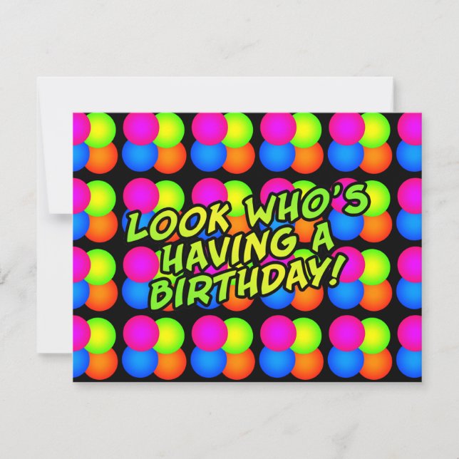 Birthday Party Customizable Invitations (Front)