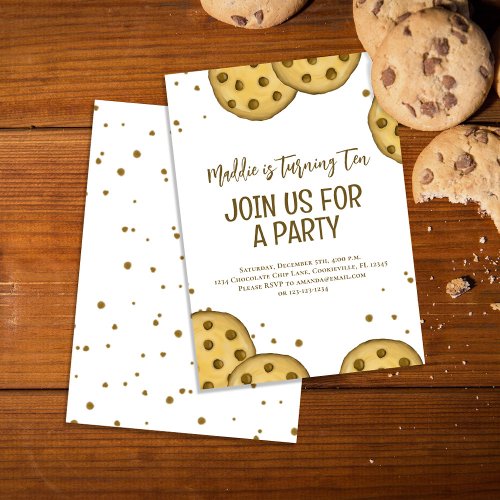 Birthday Party Cute Cookie Invitation