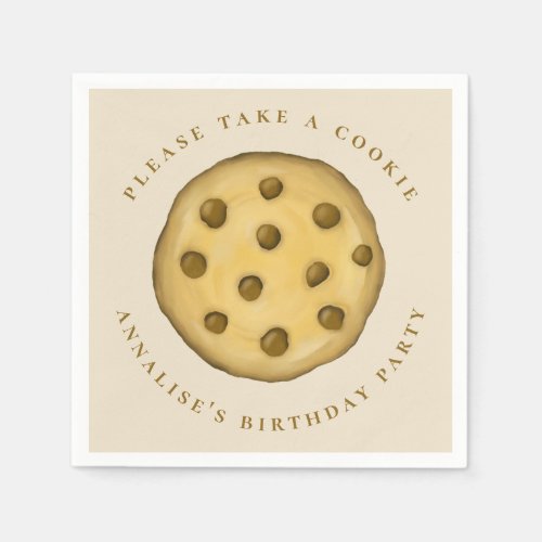 Birthday Party Cute Please Take A Cookie Simple Napkins