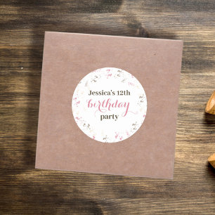 Birthday Party Cute Whimsical Neapolitan Sprinkles Classic Round Sticker