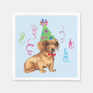 Birthday Party Dachshund Napkins