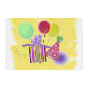 Birthday Party Design Bright Colors Placemat