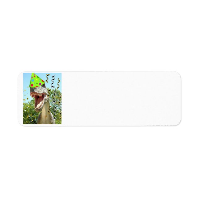 Birthday Party Dinosaur Animal Label (Front)