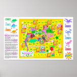 Birthday Party Dinosaurs Game Poster at Zazzle