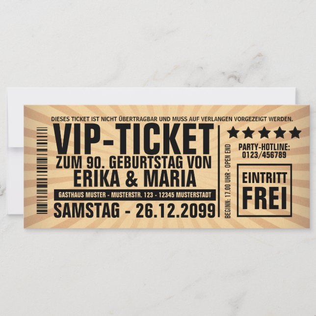 Birthday Party Event Invitations (Front)