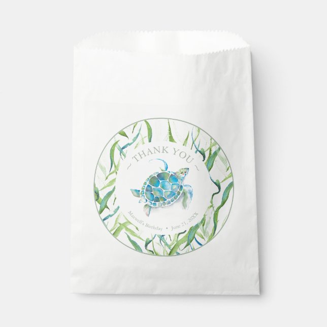 Birthday Party Favor Bags Sea Turtle (Front)